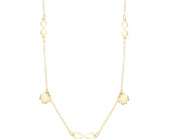 Złoty naszyjnik - nieskończoności, koniczyny