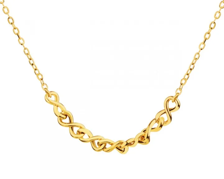 Złoty naszyjnik - nieskończoność, ankier