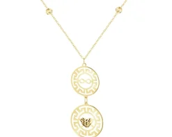 Złoty naszyjnik - nieskończoność, serce