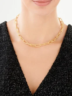 Złoty naszyjnik - paper clip