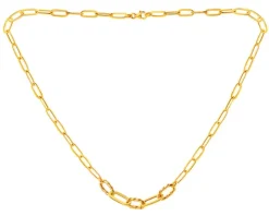 Złoty naszyjnik - paper clip