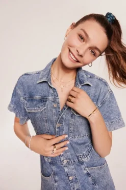 Złoty naszyjnik - paper clip