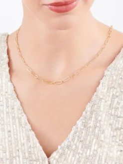 Złoty naszyjnik - paper clip