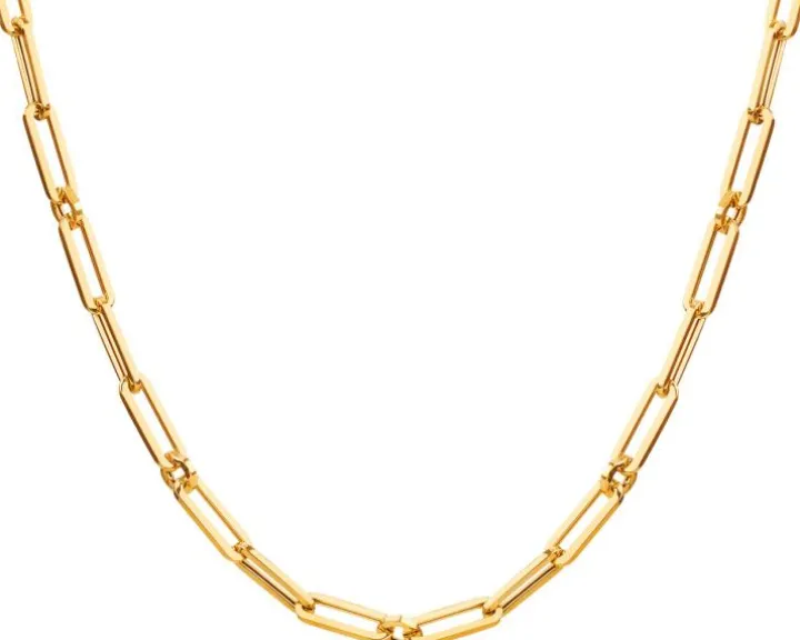 Złoty naszyjnik - paper clip