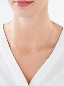 Złoty naszyjnik - paper clip