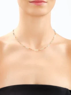 Złoty naszyjnik - paper clip