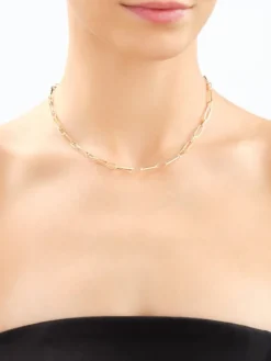 Złoty naszyjnik - paper clip