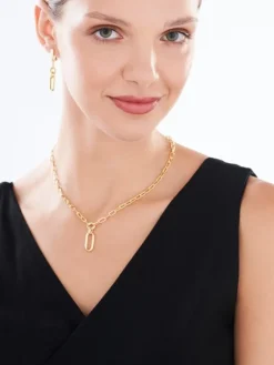 Złoty naszyjnik - paper clip
