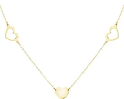 Złoty naszyjnik - serca