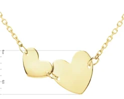 Złoty naszyjnik - serca