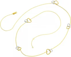 Złoty naszyjnik - serca