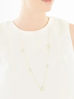 Złoty naszyjnik - serca