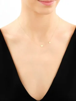 Złoty naszyjnik - serca