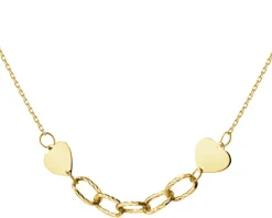 Złoty naszyjnik - serca