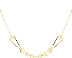 Złoty naszyjnik -  serca