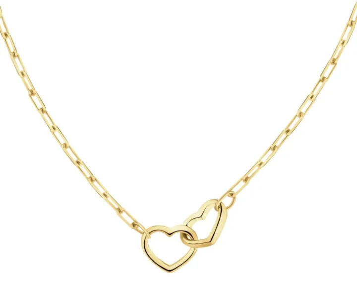 Złoty naszyjnik - serca