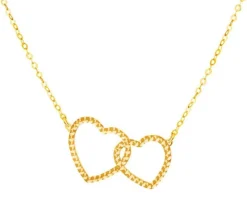 Złoty naszyjnik - serca