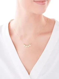 Złoty naszyjnik - serca, love