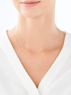 Złoty naszyjnik - serce, gwiazda