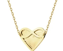 Złoty naszyjnik - serce, nieskończoność