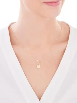 Złoty naszyjnik, ankier - łapacz snów