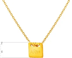 Złoty naszyjnik, ankier - ARh+