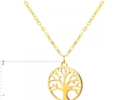 Złoty naszyjnik, ankier - drzewko