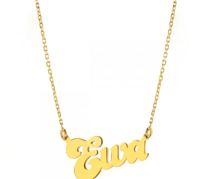 Złoty naszyjnik, ankier - Ewa