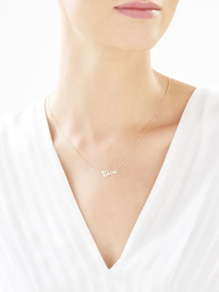 Złoty naszyjnik, ankier - Ewa