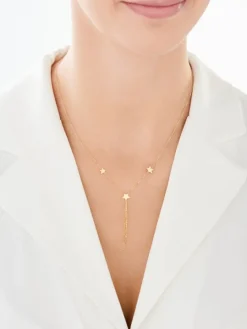 Złoty naszyjnik, ankier - gwiazdy