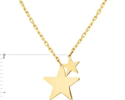 Złoty naszyjnik, ankier - gwiazdy