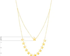 Złoty naszyjnik, ankier - gwiazdy