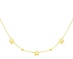 Złoty naszyjnik, ankier - gwiazdy