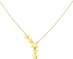 Złoty naszyjnik, ankier - gwiazdy