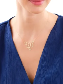 Złoty naszyjnik, ankier - gwiazdy