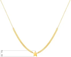 Złoty naszyjnik, ankier - gwiazda