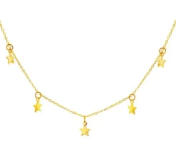Złoty naszyjnik, ankier - gwiazdy