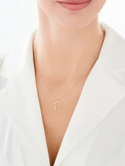 Złoty naszyjnik, ankier - gwiazda