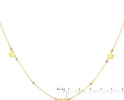 Złoty naszyjnik, ankier - gwiazda, nieskończoność, motyl