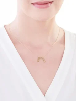 Złoty naszyjnik, ankier - gwiazda, hope