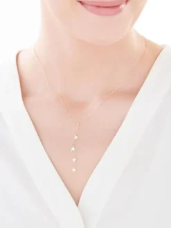 Złoty naszyjnik, ankier - gwiazdy