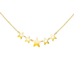 Złoty naszyjnik, ankier - gwiazdy