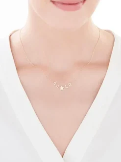 Złoty naszyjnik, ankier - gwiazdy