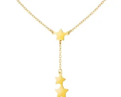 Złoty naszyjnik, ankier - gwiazdy