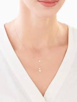 Złoty naszyjnik, ankier - gwiazdy