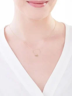 Złoty naszyjnik, ankier - koło, miłorząb