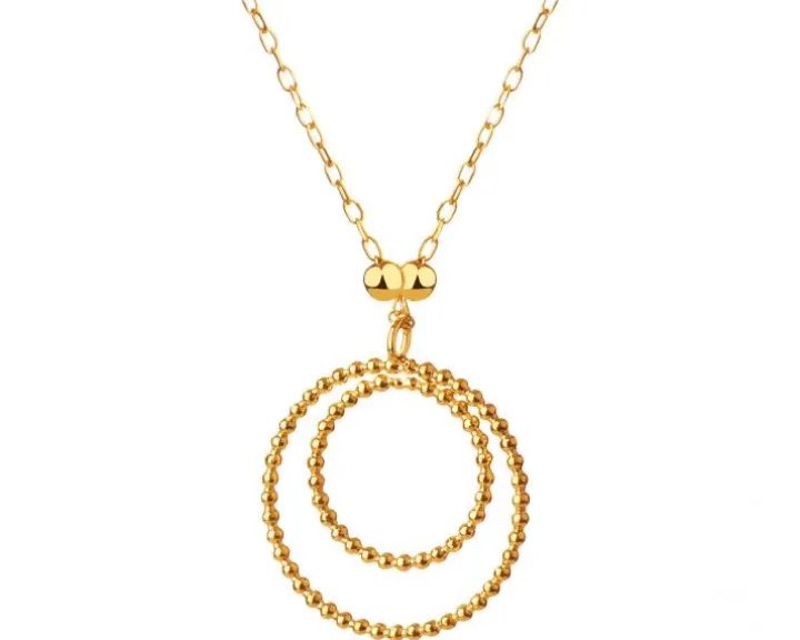Złoty naszyjnik, ankier - koła