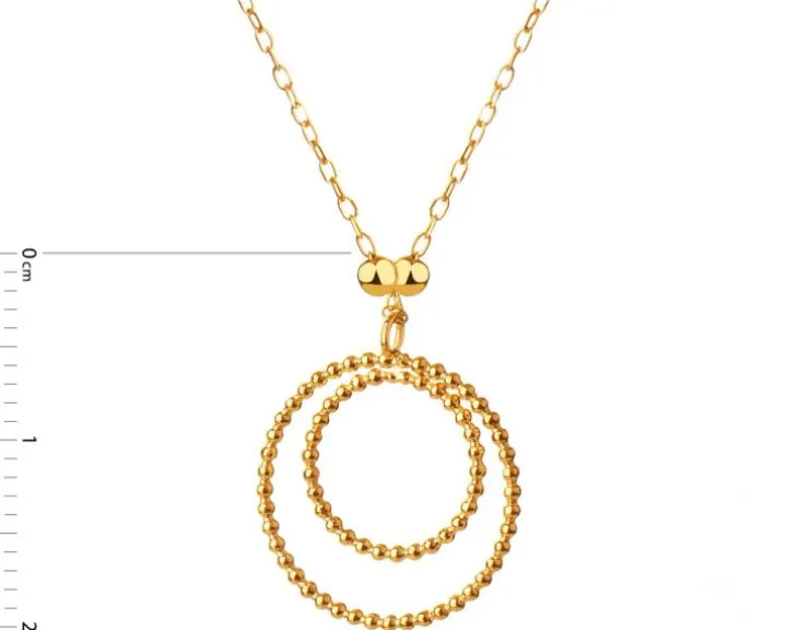 Złoty naszyjnik, ankier - koła
