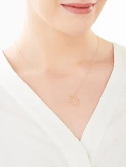 Złoty naszyjnik, ankier - koła