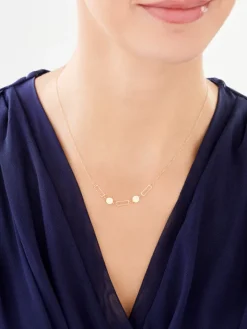 Złoty naszyjnik, ankier - koła